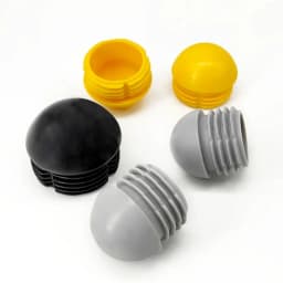 Black/White/Yellow/Grey Domed Round Plastic Blanking EndCaps Tube Pipe Inserts Plug Round Rubber Pipe 13-60mm