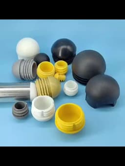 Black/White/Yellow/Grey Domed Round Plastic Blanking EndCaps Tube Pipe Inserts Plug Round Rubber Pipe 13-60mm