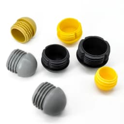 Black/White/Yellow/Grey Domed Round Plastic Blanking EndCaps Tube Pipe Inserts Plug Round Rubber Pipe 13-60mm