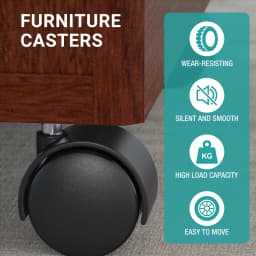 A04I Set of 4 Screw in Caster Wheels - 2 with Lock Function