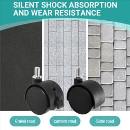 A04I Set of 4 Screw in Caster Wheels - 2 with Lock Function