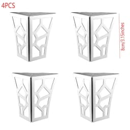 4PCS 10cm Modern Metal Classical Furniture Feet Hollow Out Geometric Sofa Legs Table Cabinet Foot Bracket Furniture Hardware