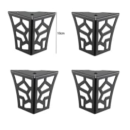 4PCS 10cm Modern Metal Classical Furniture Feet Hollow Out Geometric Sofa Legs Table Cabinet Foot Bracket Furniture Hardware