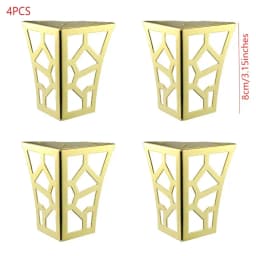 4PCS 10cm Modern Metal Classical Furniture Feet Hollow Out Geometric Sofa Legs Table Cabinet Foot Bracket Furniture Hardware