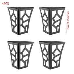 4PCS 10cm Modern Metal Classical Furniture Feet Hollow Out Geometric Sofa Legs Table Cabinet Foot Bracket Furniture Hardware
