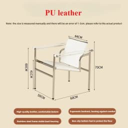 Single Leather Stainless Steel Leisure Chair, Living Room Balcony Study Swivel Chair, Business Meeting and Negotiation Chair