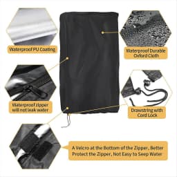 BAAU 58.2x13Inch Punching Bag Cover Outdoor Waterproof, Oxford Cloth Boxing Bag Cover Freestanding Heavy Bag Cover Black