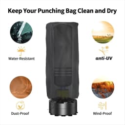 BAAU 58.2x13Inch Punching Bag Cover Outdoor Waterproof, Oxford Cloth Boxing Bag Cover Freestanding Heavy Bag Cover Black