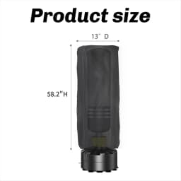 BAAU 58.2x13Inch Punching Bag Cover Outdoor Waterproof, Oxford Cloth Boxing Bag Cover Freestanding Heavy Bag Cover Black