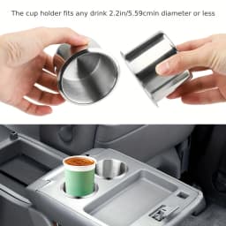 1/2Pcs Universal Stainless Steel Cup Drink Holder Silver for Car Center Console Marine Boat RV Camper Car Inserts Couch