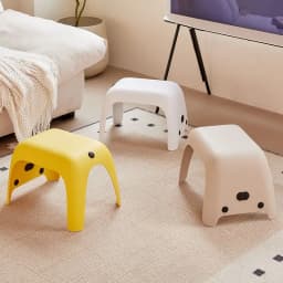 Cute Cat Stool Bathroom Shower Stool Anti Slip Short Chair Living Room Shoe Changing Chair Household Space Saving Furniture