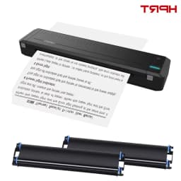 HPRT MT800 A4 Portable Thermal Transfer Printer 300DPI Wireless&USB Connect Mobile Computer for Office School with Ribbon Roll B