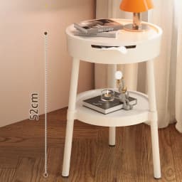 Sofa Side Coffee Shop Creative Cream Style Coffee Table Movable Living Room Bedside Table with Storage Tea Table Decoration
