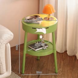 Sofa Side Coffee Shop Creative Cream Style Coffee Table Movable Living Room Bedside Table with Storage Tea Table Decoration