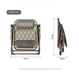 Relaxing Folding Adjustable Backrest Recliner - Patio Nap Furniture Elderly Cooling Rattan Design Outdoor Senior Rest Chair