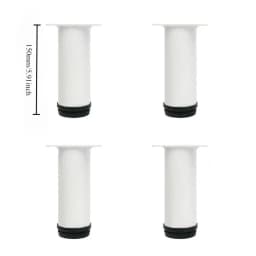 4pcs Stainless Steel Furniture Legs Metal Adjustable Round Metal Furniture Replacement Corner Feets Duty Table Leg Extenders
