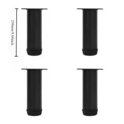 4pcs Stainless Steel Furniture Legs Metal Adjustable Round Metal Furniture Replacement Corner Feets Duty Table Leg Extenders