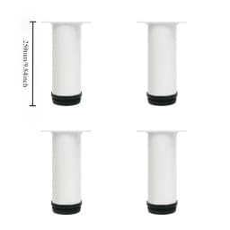 4pcs Stainless Steel Furniture Legs Metal Adjustable Round Metal Furniture Replacement Corner Feets Duty Table Leg Extenders