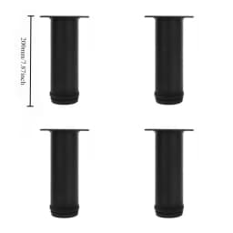 4pcs Stainless Steel Furniture Legs Metal Adjustable Round Metal Furniture Replacement Corner Feets Duty Table Leg Extenders