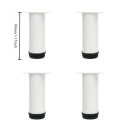 4pcs Stainless Steel Furniture Legs Metal Adjustable Round Metal Furniture Replacement Corner Feets Duty Table Leg Extenders