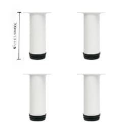 4pcs Stainless Steel Furniture Legs Metal Adjustable Round Metal Furniture Replacement Corner Feets Duty Table Leg Extenders