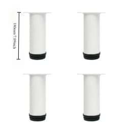 4pcs Stainless Steel Furniture Legs Metal Adjustable Round Metal Furniture Replacement Corner Feets Duty Table Leg Extenders