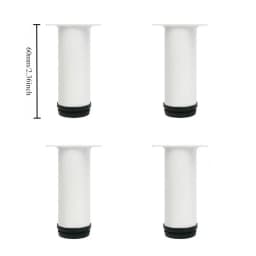 4pcs Stainless Steel Furniture Legs Metal Adjustable Round Metal Furniture Replacement Corner Feets Duty Table Leg Extenders