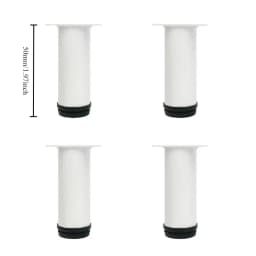 4pcs Stainless Steel Furniture Legs Metal Adjustable Round Metal Furniture Replacement Corner Feets Duty Table Leg Extenders