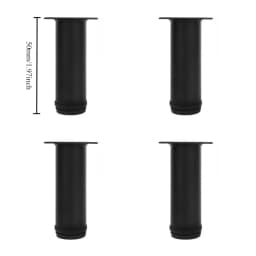 4pcs Stainless Steel Furniture Legs Metal Adjustable Round Metal Furniture Replacement Corner Feets Duty Table Leg Extenders