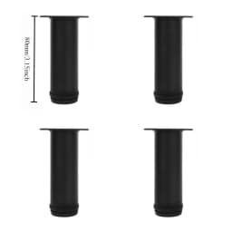 4pcs Stainless Steel Furniture Legs Metal Adjustable Round Metal Furniture Replacement Corner Feets Duty Table Leg Extenders