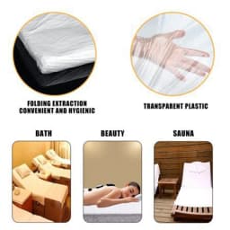 A04I 100 Pcs Disposable Couch Cover Bed Sheet Covers Protection SPA Massage Bed Cover 90X180cm