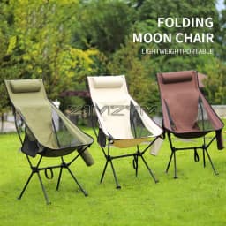 Portable Folding Camping Chair with Headrest Lightweight Tourist Chairs Aluminum Alloy Fishing Chair Outdoor Furniture