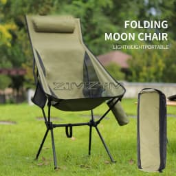 Portable Folding Camping Chair with Headrest Lightweight Tourist Chairs Aluminum Alloy Fishing Chair Outdoor Furniture