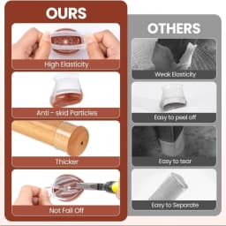24pcs Chair Leg Caps Floor Protector Pads for Silicone Furniture Leg Mute Transparent Leg Protectors Cap Floor Scratch Resistant