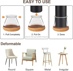 24pcs Chair Leg Caps Floor Protector Pads for Silicone Furniture Leg Mute Transparent Leg Protectors Cap Floor Scratch Resistant
