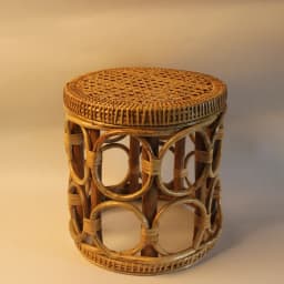 Rattan Low Stool Living Room Small Apartment Round chair Ottomans Designer Balcony garden Changing Stool plant holder shelf