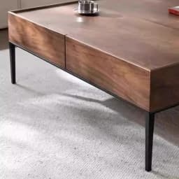 Modern Luxury Italian Coffee Table Living Room Walnut Color Design Living Room Side Table Drawer Storage Bedroom Furniture