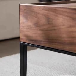 Modern Luxury Italian Coffee Table Living Room Walnut Color Design Living Room Side Table Drawer Storage Bedroom Furniture