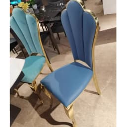 Creative Leather Dining Chairs Gold Legs Metal Apartment Fashion Living Room Chairs Waiting Relax Silla Plegable Household Items