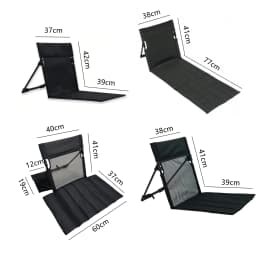 Outdoor Foldable Camping Chair Garden Park Single Lazy Reclining Chair Backrest Cushion Picnic Camping Folding Back Beach Chair