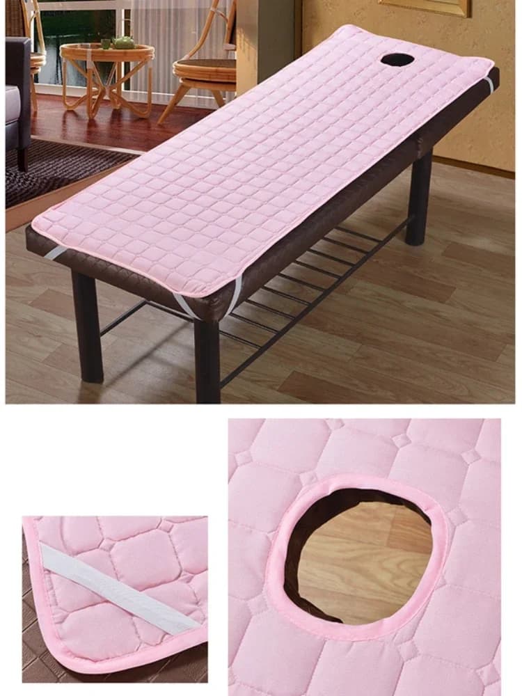 Mattress for Massage Table Bed with Hole Beauty Salon Pad Non-Slip Pink Cotton Padded Cushion 185X70cm Shop Decorations