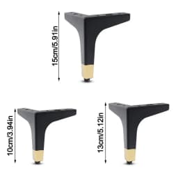 Metal Furniture Legs Replacement Triangle Nightstand Storage Box Leg Anti Scratch Wear-resistant Cupboard Sofa Chair Feet