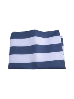 Folding Wood Deck Chair Cloth Blue White Stripes Fabric Beach Chair Seaside Sun Lounger Outdoor Garden Recliner Chair Covers