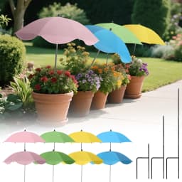 Plant Umbrella Height Adjustable With Stake Garden Shade Protect Plants From Sun For Potted Plants Flower Beds For Outdoor Plant