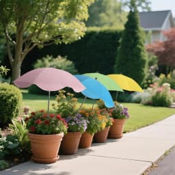 Plant Umbrella Height Adjustable With Stake Garden Shade Protect Plants From Sun For Potted Plants Flower Beds For Outdoor Plant