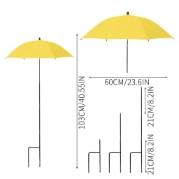 Plant Umbrella Height Adjustable With Stake Garden Shade Protect Plants From Sun For Potted Plants Flower Beds For Outdoor Plant