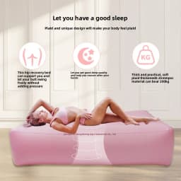 BBL Inflatable Mattress Postpartum Repair of Hip Hemorrhoids Pink Donut Open Air Bed