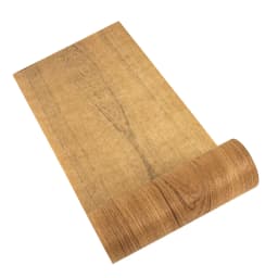 L:2.6m Width:400mm T:0.3mm Natural Yellow Teak Wood Veneer Sheet Speaker Cabinet Door Veneering Floor Covering DIY Projects