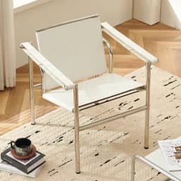 Le Corbusier Italian Style Single Sofa Chair Designer Vintage Single Chair Stainless Steel Leisure Chair