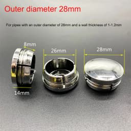 Round Stainless Steel Pipe Caps 20mm 22mm 25mm Protection Gasket Dust Seal End Cover Caps For Pipe Bolt Furniture